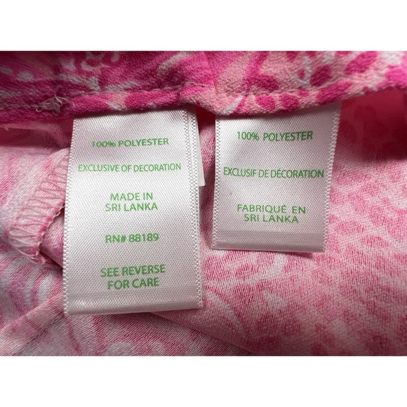 Lilly Pulitzer 10 Pink Blossom FOXY LLAMA FOLA SET Sleeveless Top & Shorts Golf - Picture 8 of 15